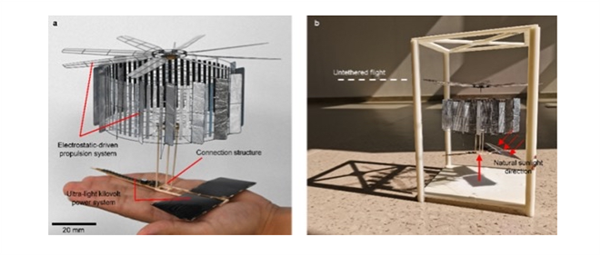 我国研发出4.21克太阳能动力微型无人机:自然光下可持续飞行